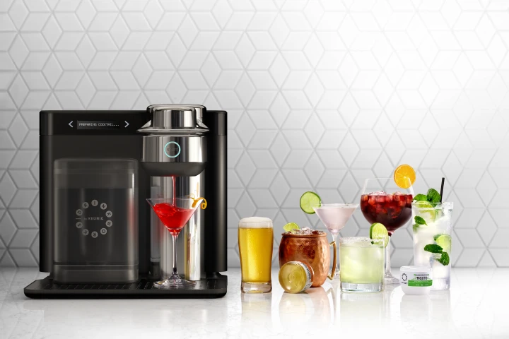The Drinkworks Home Bar is a pod machine for mixing cocktails, and pouring beer and cider