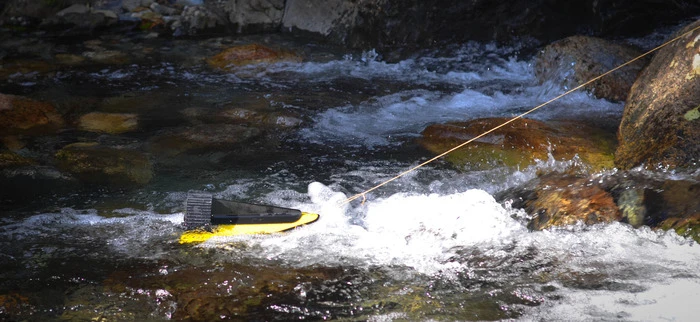 The HydroBee generates electricity using the current of a stream or river