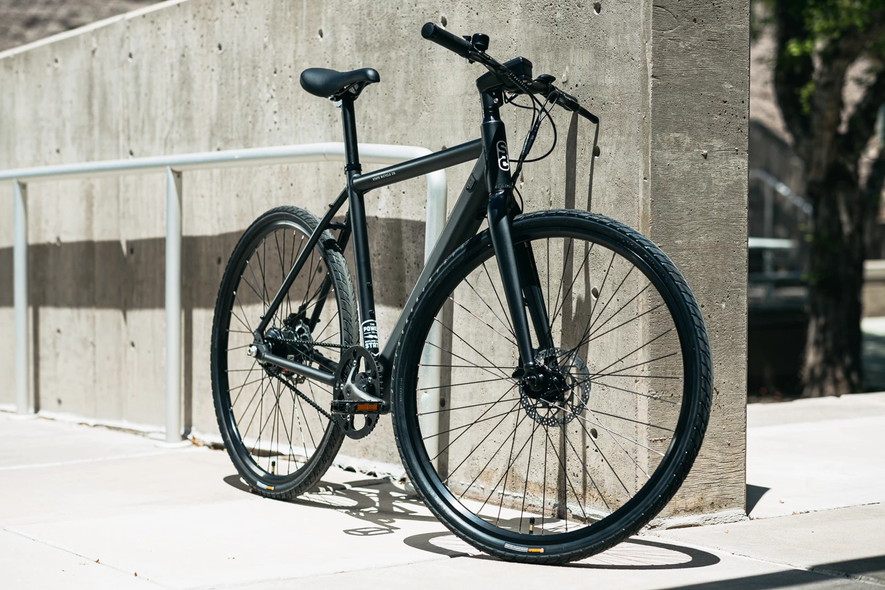With its integrated battery and blacked-out launch design, the 6061 eBike is a very low-profile ride