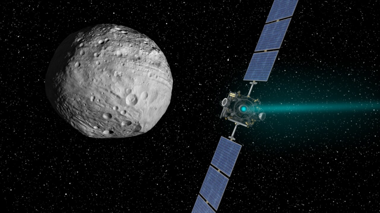 NASA's Dawn spacecraft arrived at the giant asteroid Vesta on July 15, 2011 (Image: NASA/JPL-Caltech)