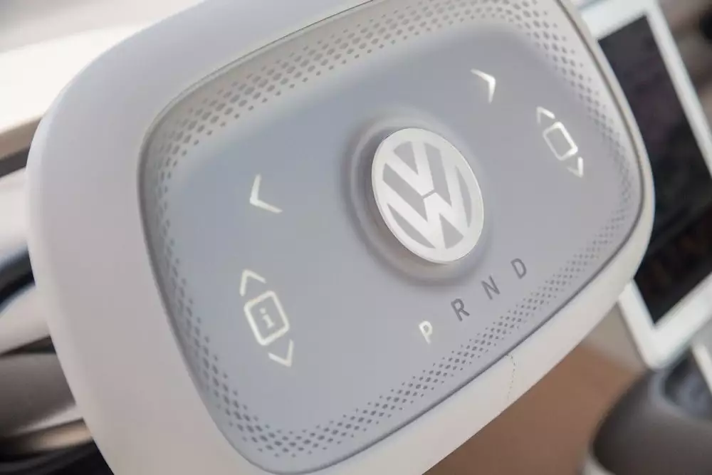 Interior of Volkswagen's forthcoming I.D. Buzz van, which will feature Nvidia tech to power its autonomous systems