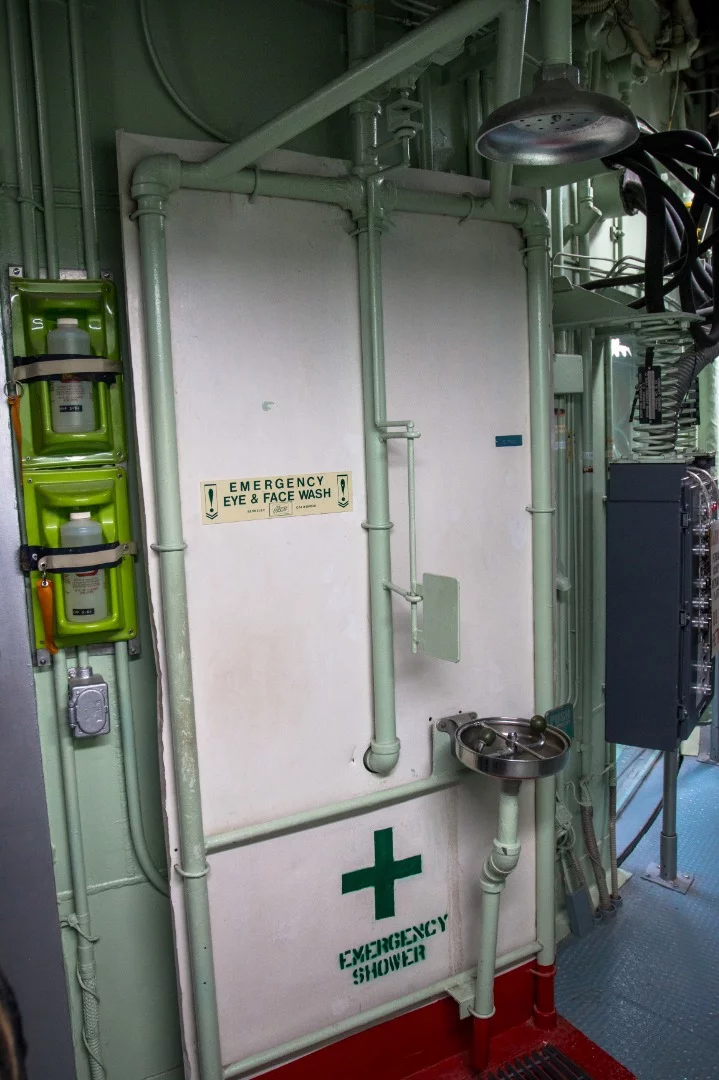 An emergency medical station that was needed because the missile's propellants were extremely toxic and highly volatile