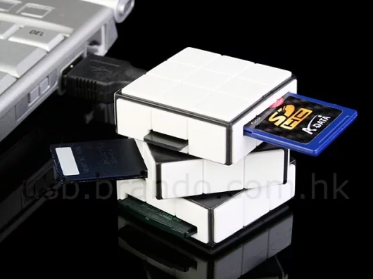 The USB card reader with a twist
