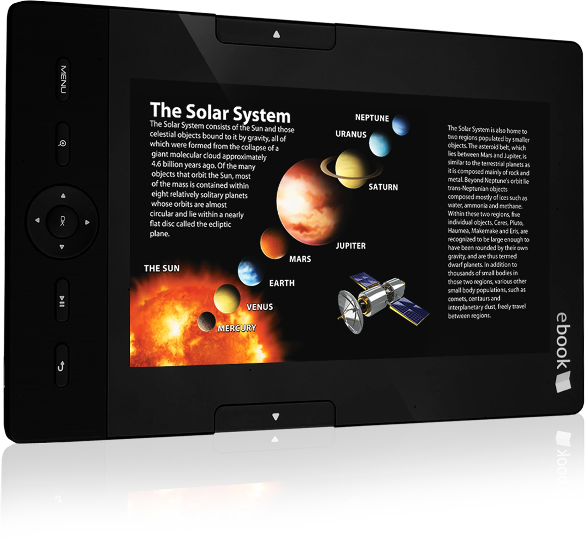 The 700EB showing the solar system