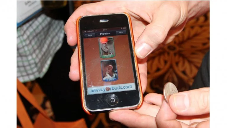 Scan your ear using Yurtopia's iPhone app to get the proper fit for you Yurbuds