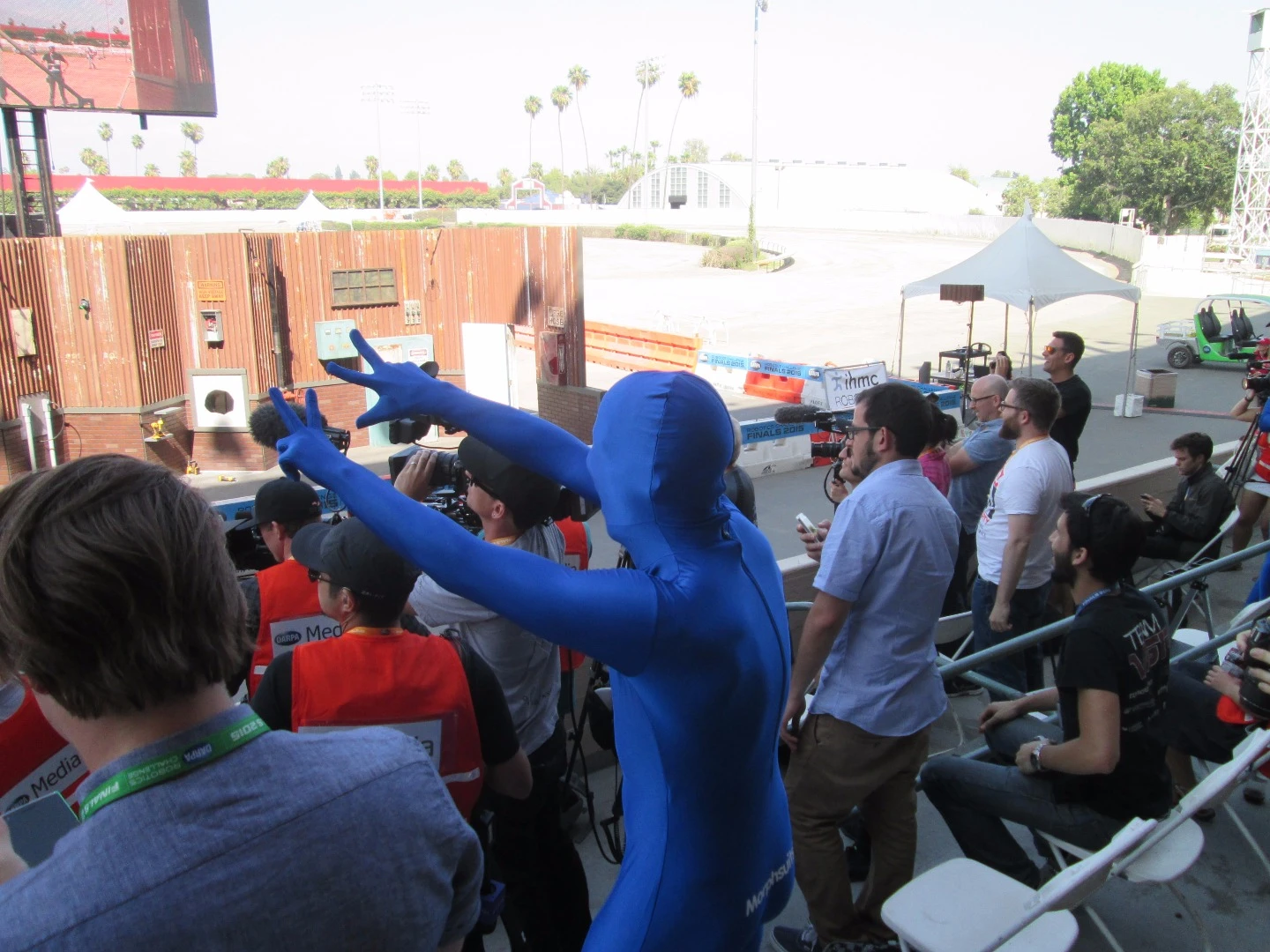 Running Man mascot displays points