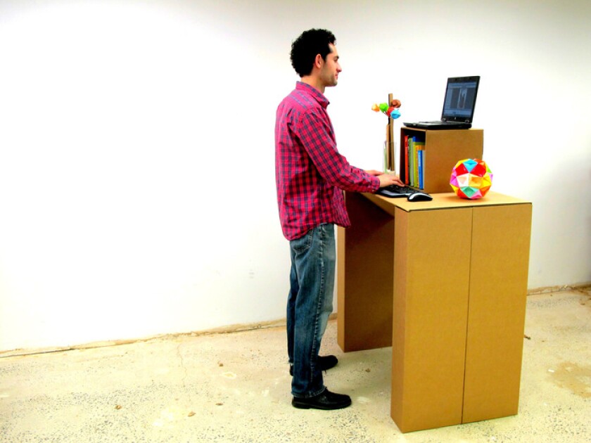 With a little customization, the Cardboard Standing Desk can be turned into a highly usable piece of furniture