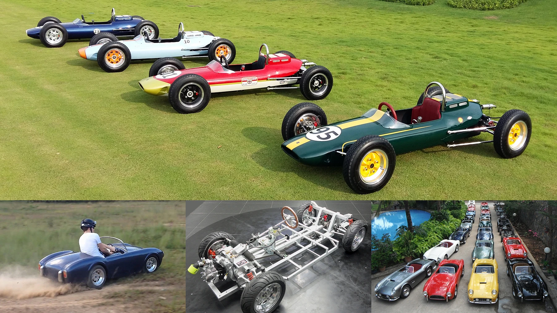 Half-scale cars are small enough and timid enough to stage a mini Grand Prix in your own backyard http://www.groupharrington.com/