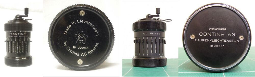 The oldest known type I and type II Curta calculators