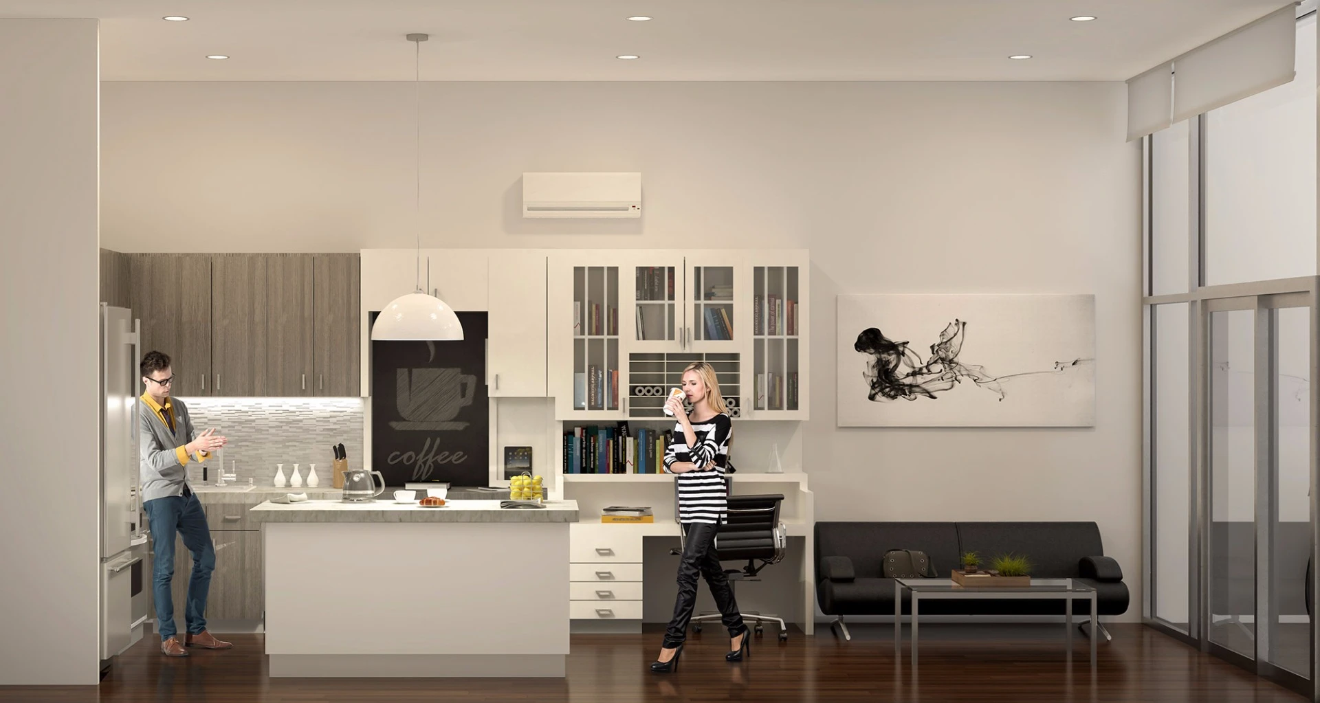 Each residence will have a ductless air system that can be controlled using a smartphone or tablet
