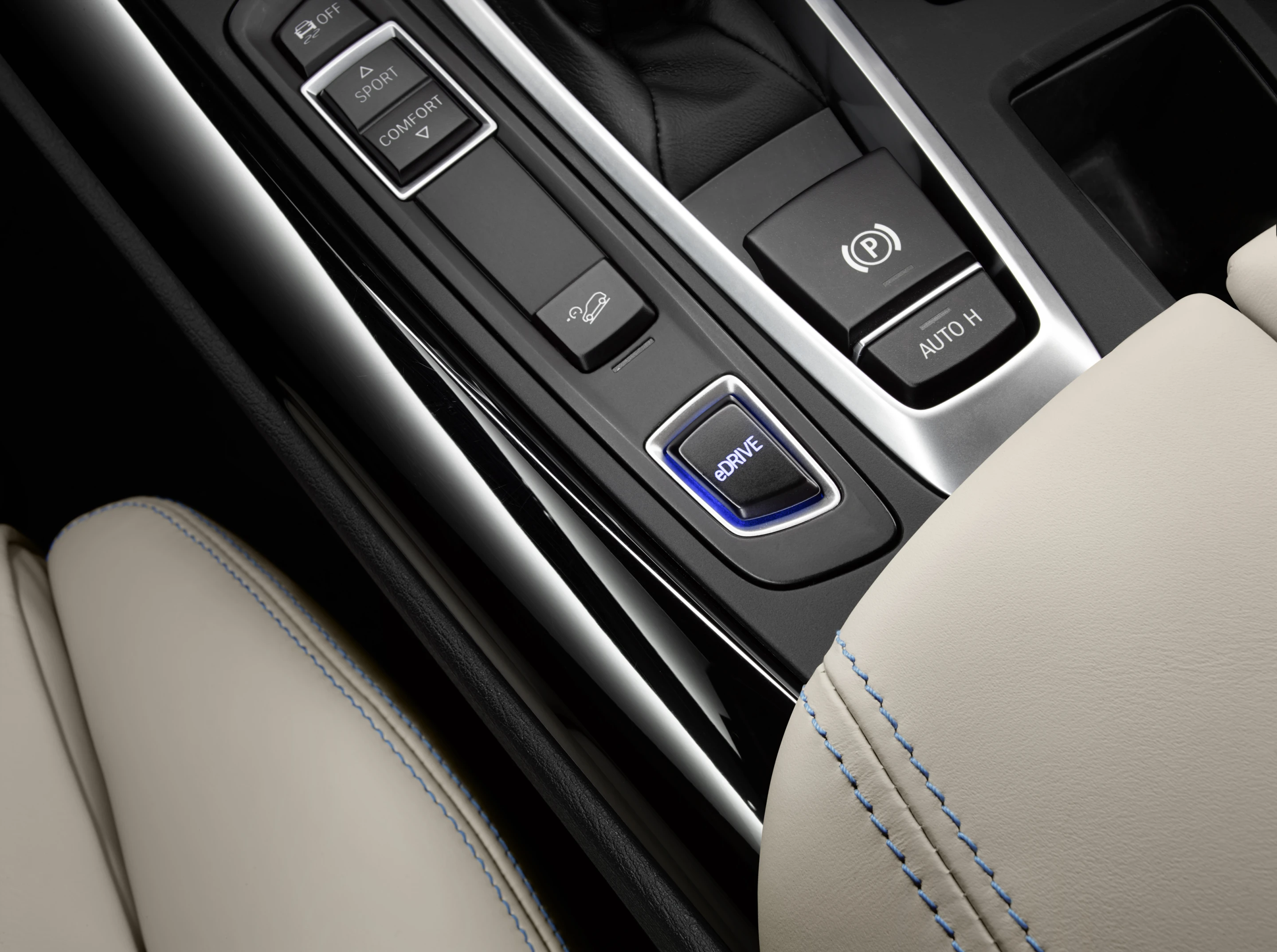 The eDrive button is highlighted in i blue