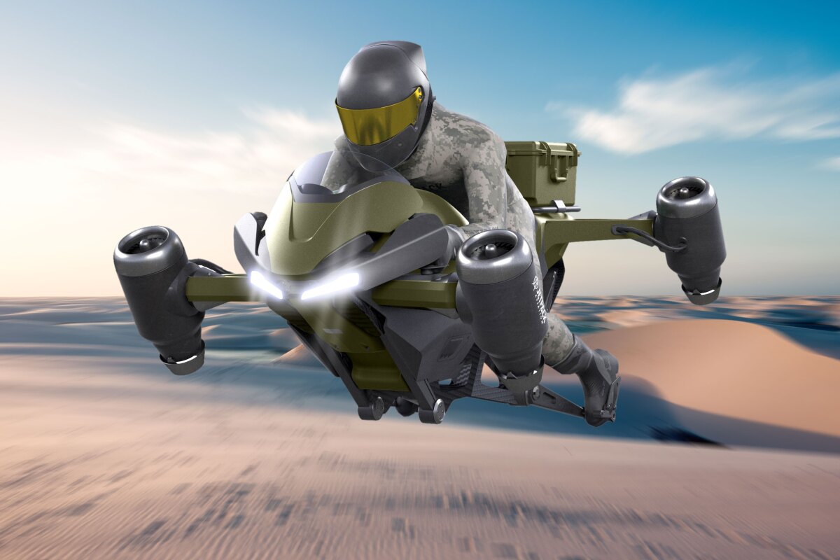 Jetpack Aviation has released new renders of its Speeder flying motorcycle. Looks a tad different to the current prototype!