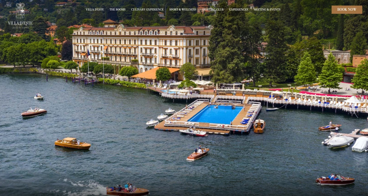 Villa d'Este was commissioned by Cardinal Ippolito II d'Este (1509–1572), second son of Alfonso I d'Este, the Duke of Ferrara and grandson of Pope Alexander VI through his (almost equally famous) mother Lucrezia Borgia. The Este family had been lords of Ferrara since 1393, and although it has subsequently changed hands many times, Villa d'Este has always been the residence of the aristocracy – princesses, marquises, sultans, tsars and Popes have lived there. Since 1873, the villa has been one of the most charming and celebrated five-star resorts in the world. The villa is perched on steep ground on the edge of Lake Como, and although its spectacular terraced lawns are world heritage listed, the geography of the location means the number of cars that can be displayed is just 50-60 per event - which further adds to the hyper-exclusivity of the event.