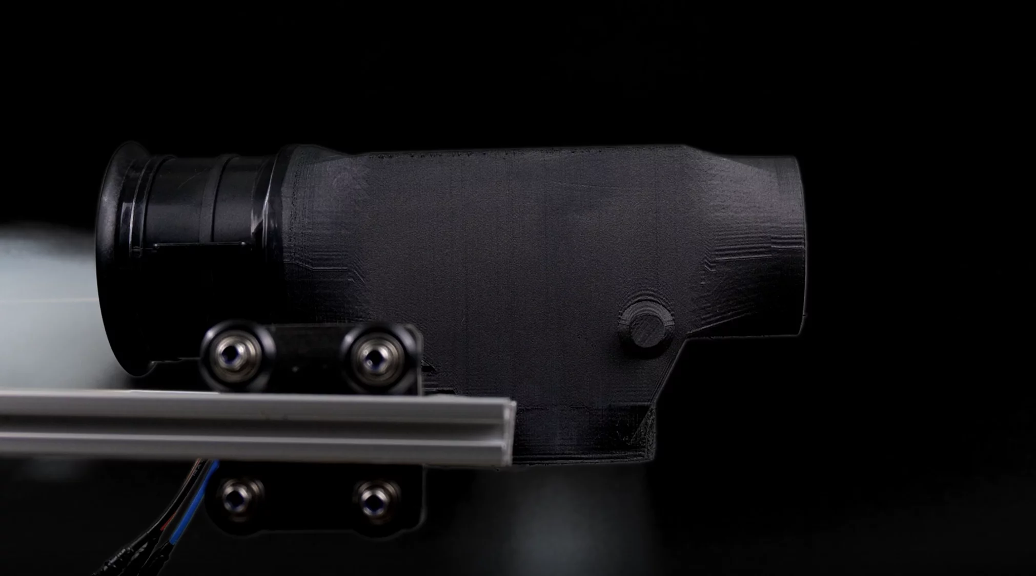 Ventral flap thrust vectoring test rig in action