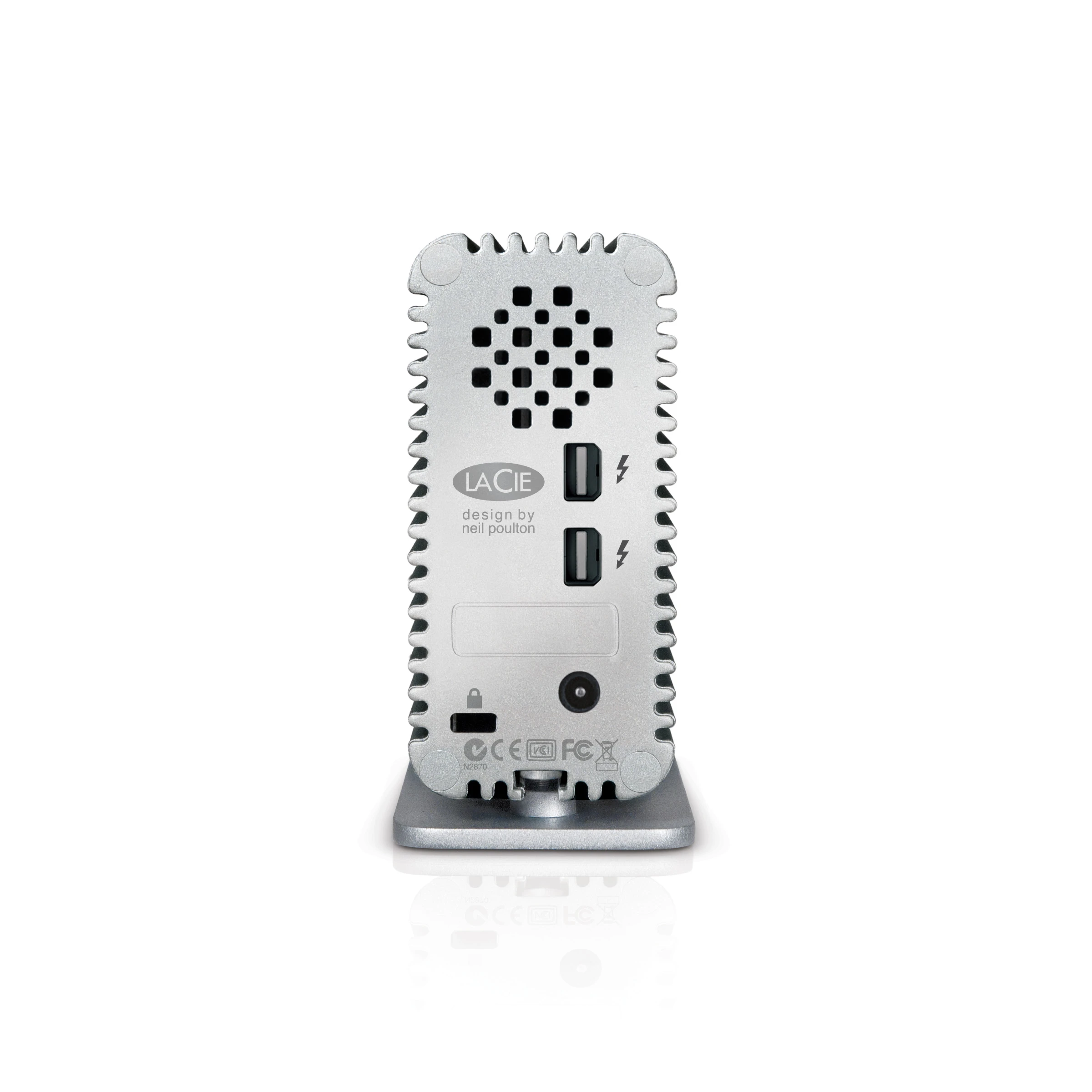 The LaCie Little Big Disk Thunderbolt Series SSD rear