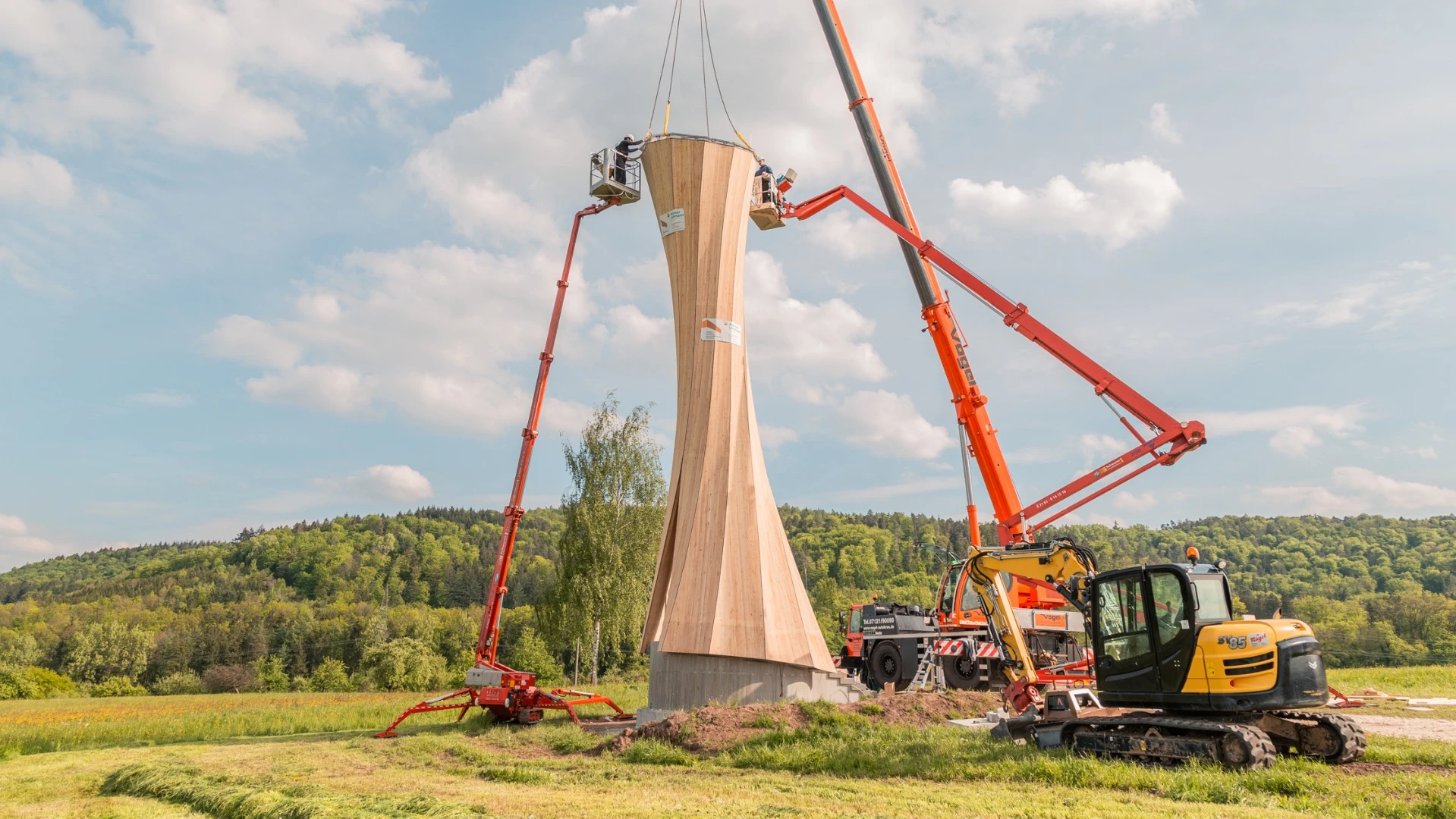 The Urbach Tower was assembled in a single day