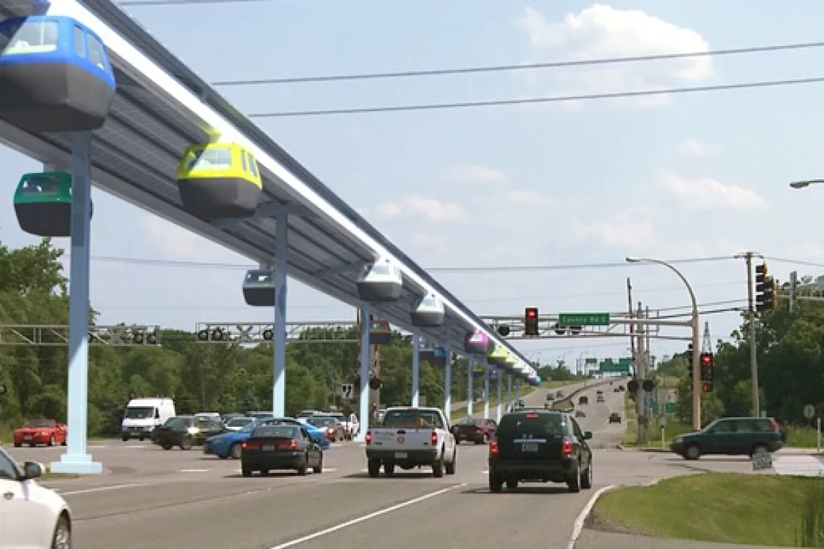 A solar-powered, suspended, individual carriage rail system called J-Pods is soon to be built and tested in Secaucus, New Jersey