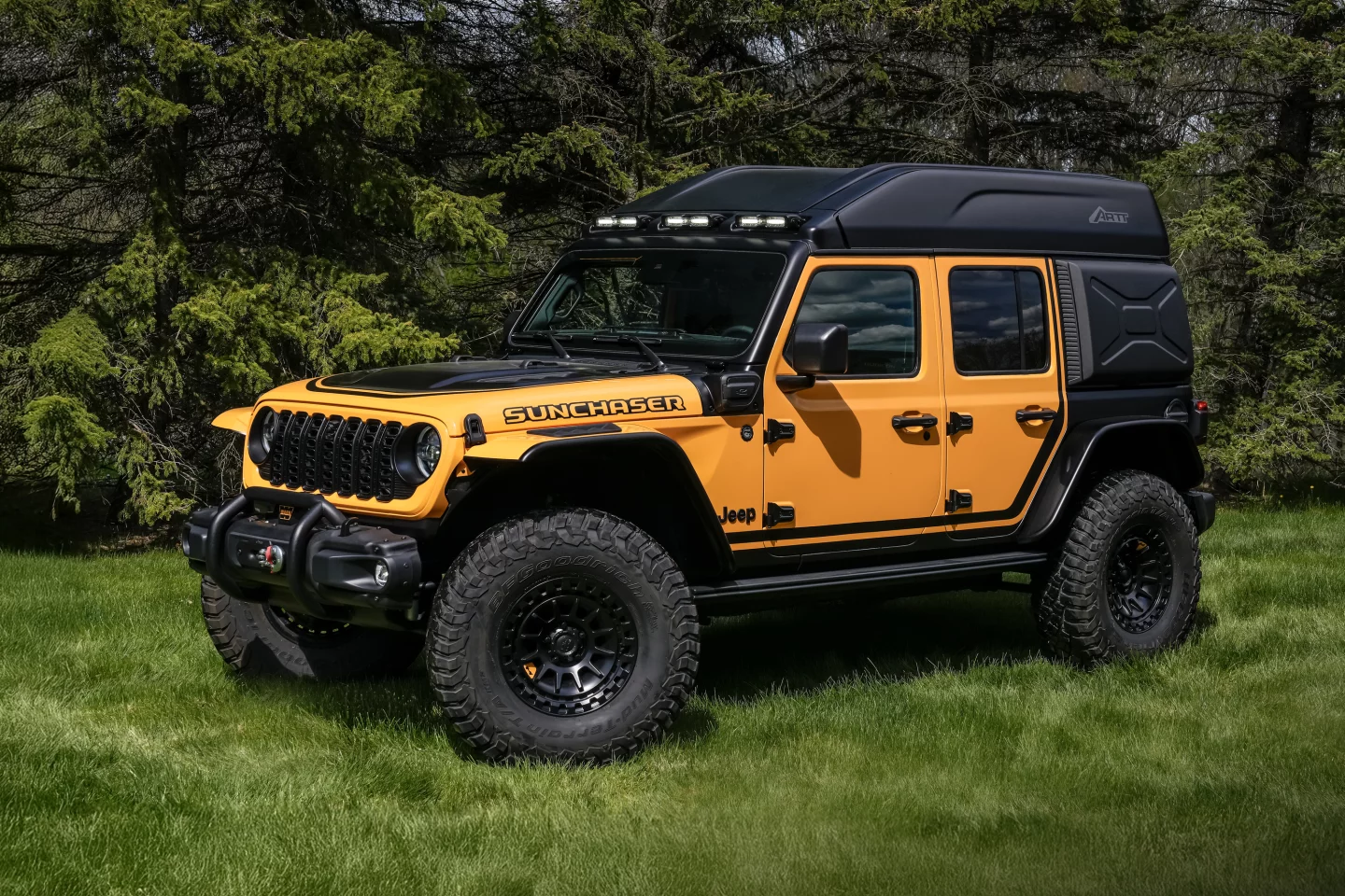 It's not the sleekest rooftop, but Jeep's Awning and Rooftop Tent concept holds some extra hardware