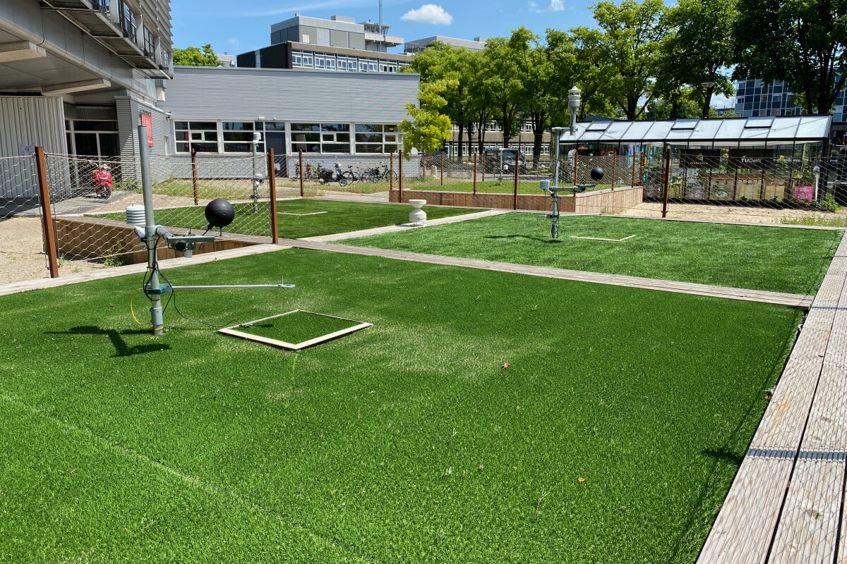 The outdoor test plots utilized in the study