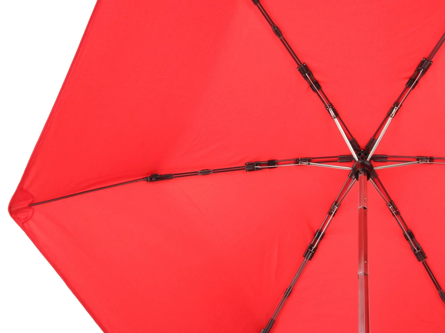 The carbon fiber and polycarbonate frame attaches to the canopy at 19 secure connection points