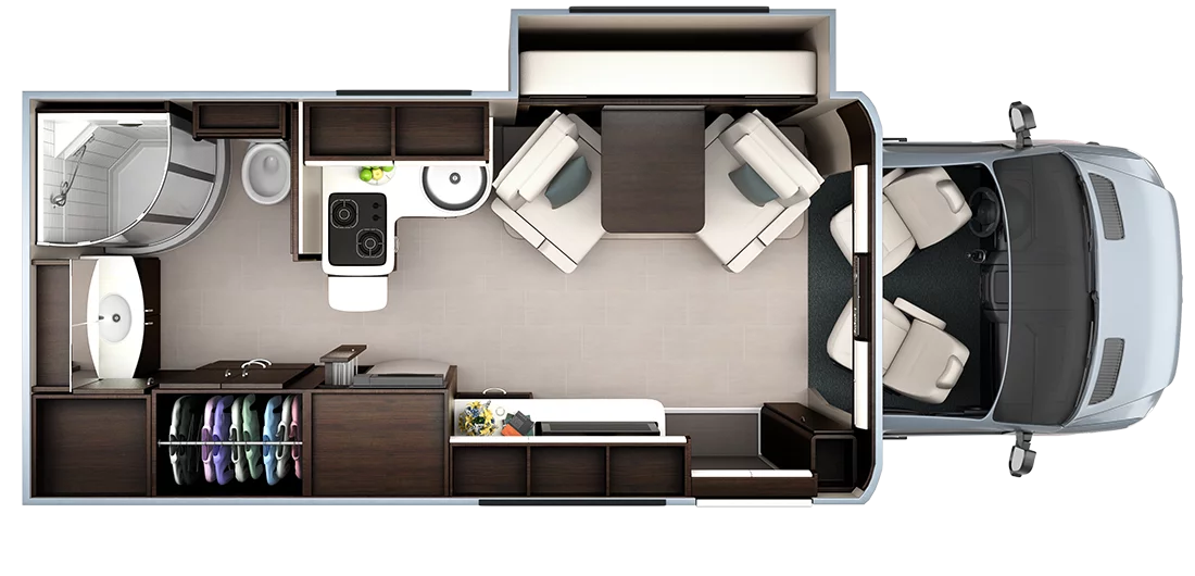 Floor plan for the U24MB with Leisure Lounge Plus