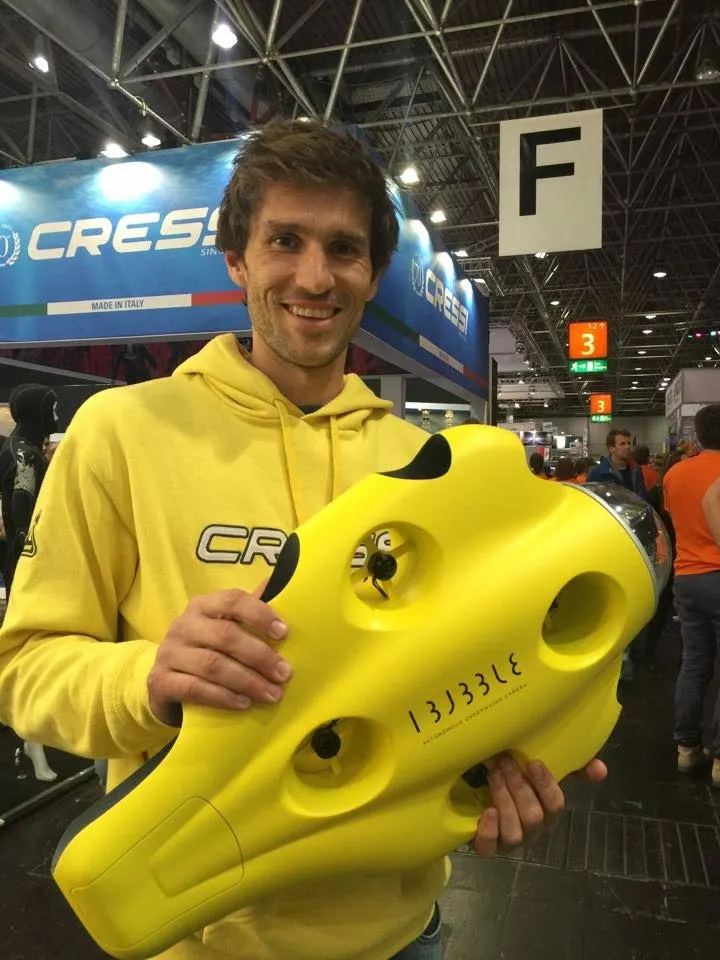 An iBubble mock-up at a trade show