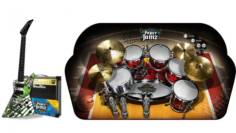 The Paper Jamz guitar, amp and drum kit from WowWee - turns your hyperactive pre-teen into an instant rockstar