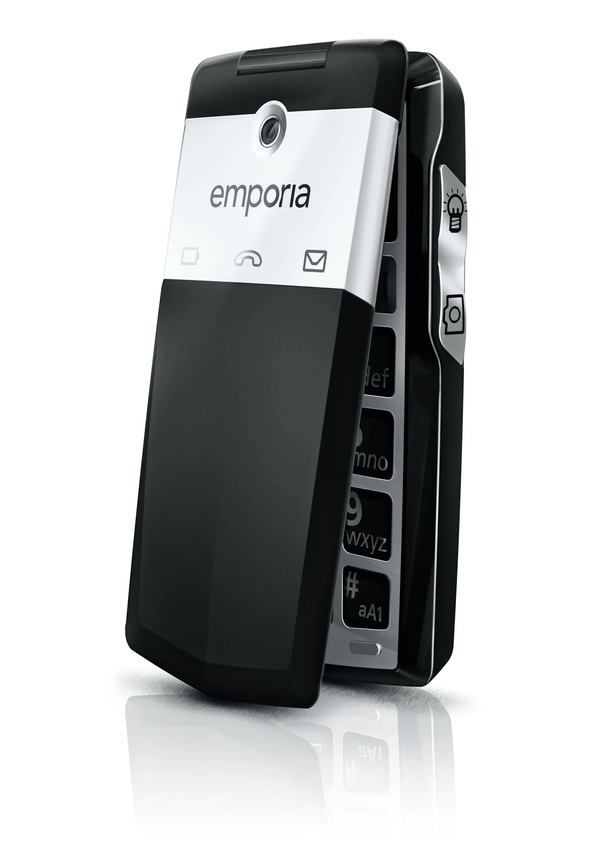 The emporiaCLICK has a clamshell design