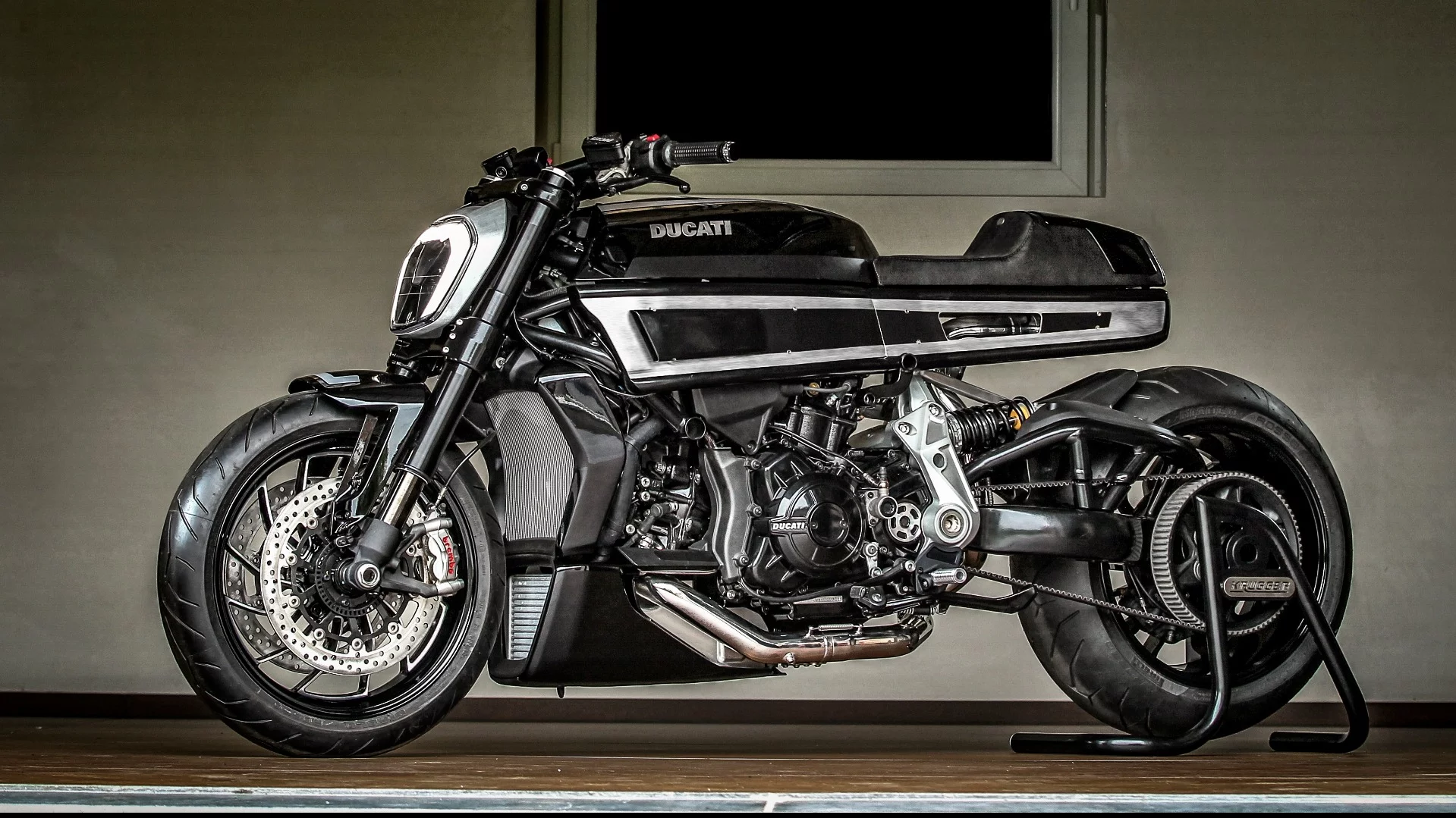 The Thiverval is a custom build based on a Ducati XDiavel by Freddie 'Krugger' Bertrand, the Belgian artisan who has twice won the AMD Custom Bike Building World Championship.