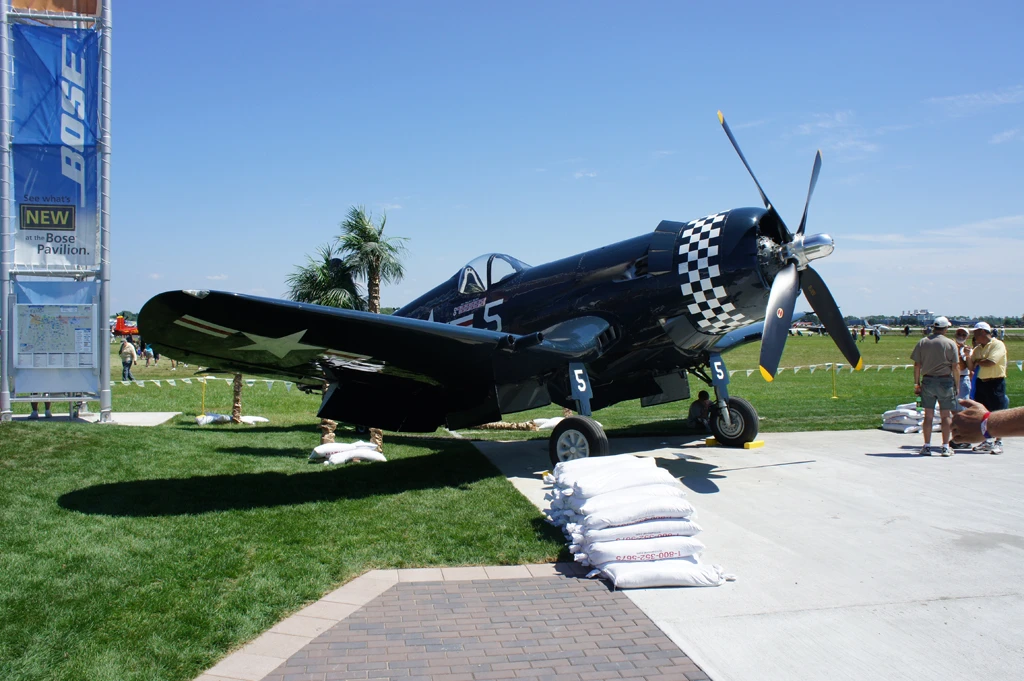 This Corsair was among the warbirds on display at AirVenture 2010