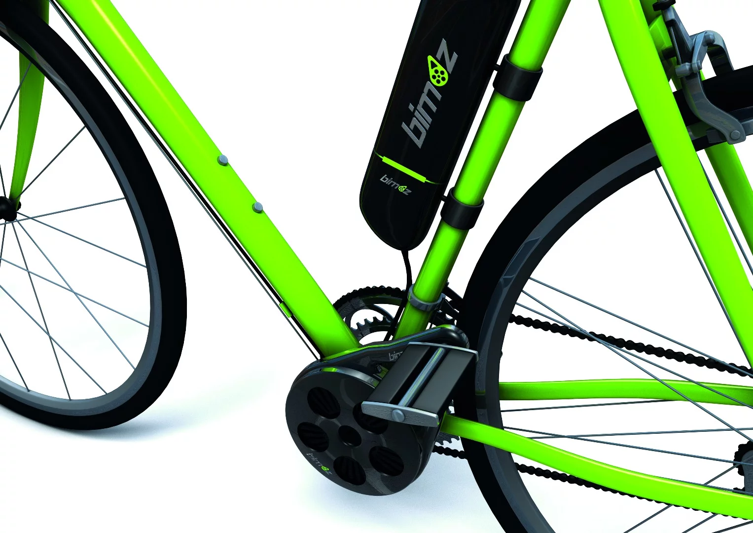 Power is provided by a seat tube-mounted battery