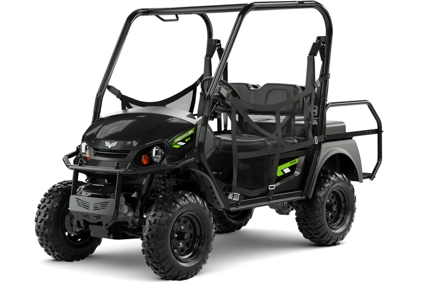 The 2018 Textron Off-Road Prowler EV in solid black color