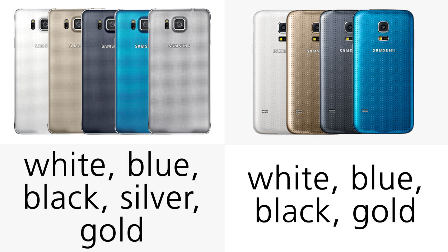There's a choice of colors with both handsets
