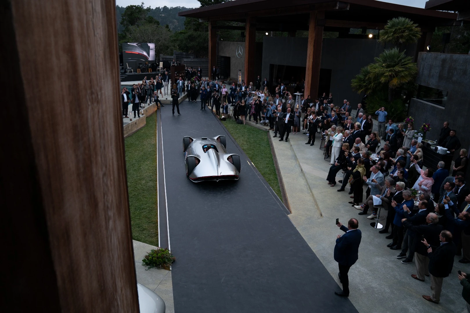 The body structure of the Vision EQ Silver Arrow concept is made from carbon fiber