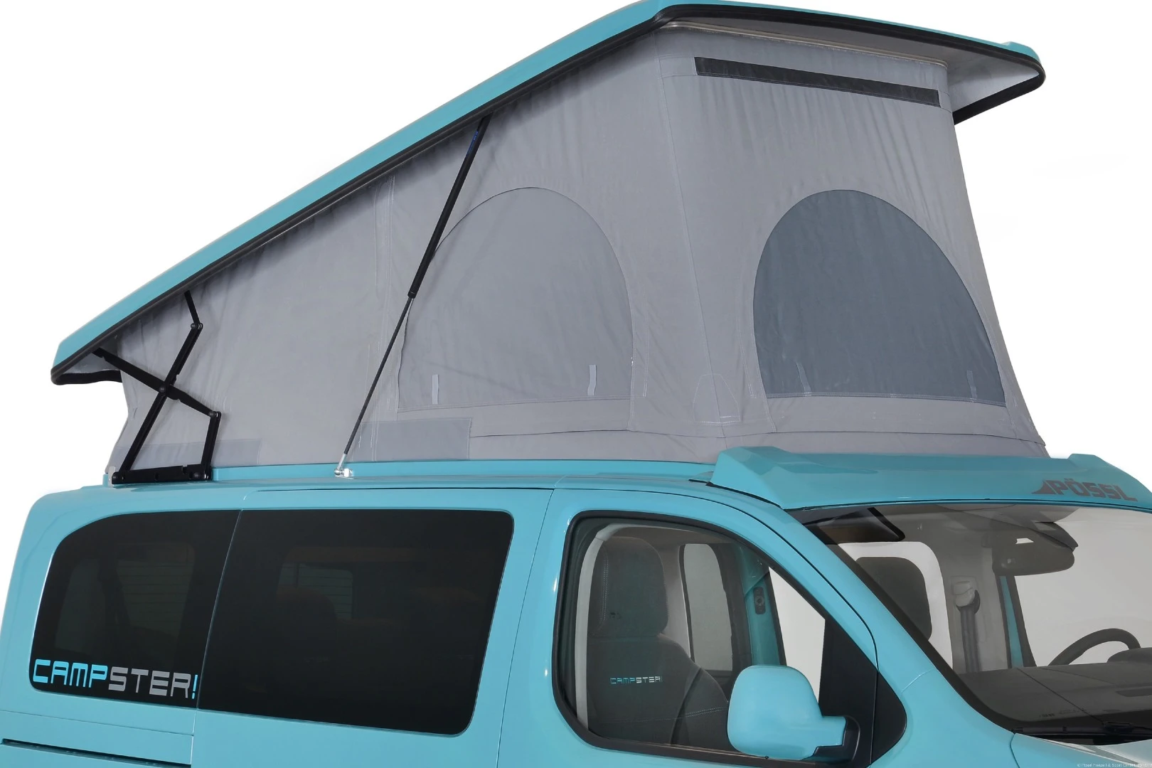 The Campster's pop-up roof compartment all closed up