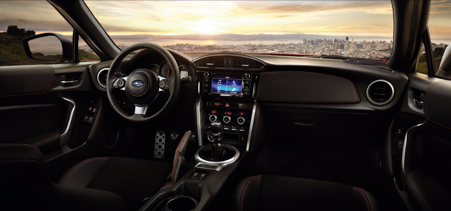 The BRZ cabin has been given an improved infotainment system