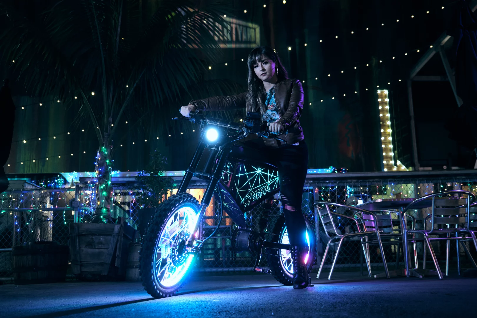 With a road-ready mode that tops out at 28 mph, the CyberX is designed for both street and off-road riding