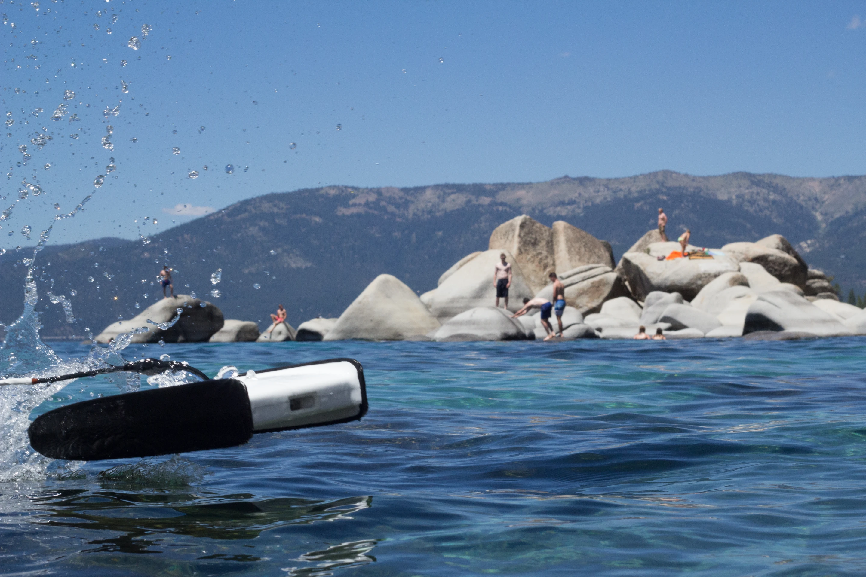 The Trident ROV has a top speed of 2 meters (6.6 ft) per second from the water