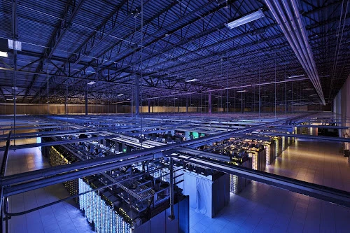 The server floor in Council Bluffs, Iowa