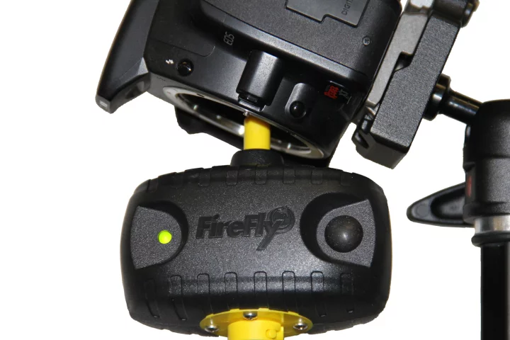 The FireFly cleans your camera sensor with ionized air
