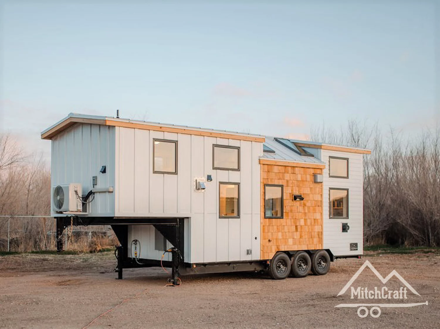 Stepping outside the norm of 8.5-ft (2.6-m)-wide tiny home construction, Colorado's MitchCraft has created a stunning extra-wide micro home on wheels