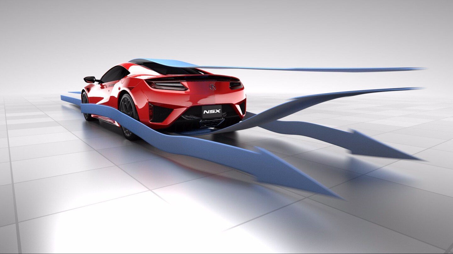 An idea of the way air flows around the NSX