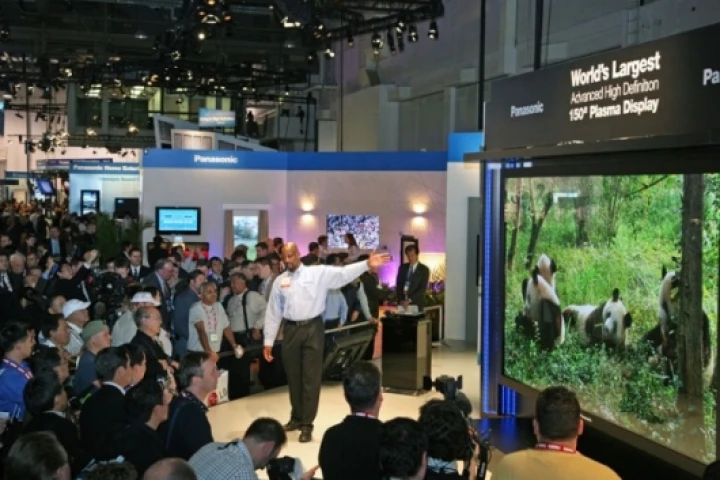 Panasonic unveil the world's largest advanced HD 150" plasma display