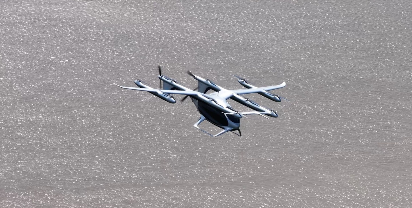 The Yangtze crossing is significant because AutoFlight estimates that an air taxi could cut certain cross-river trip times in the city of Nanjing by 80 percent as compared to driving, down to just five minutes