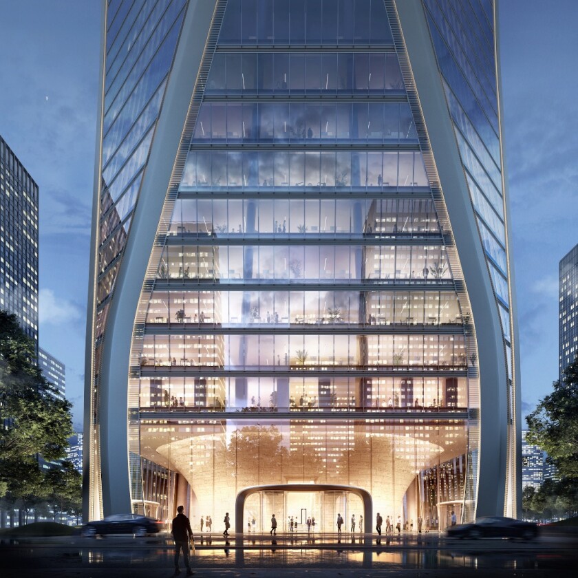The Hangzhou Wangchao Center will comprise a total floorspace of 125,000 sq m (1.3 million sq ft)