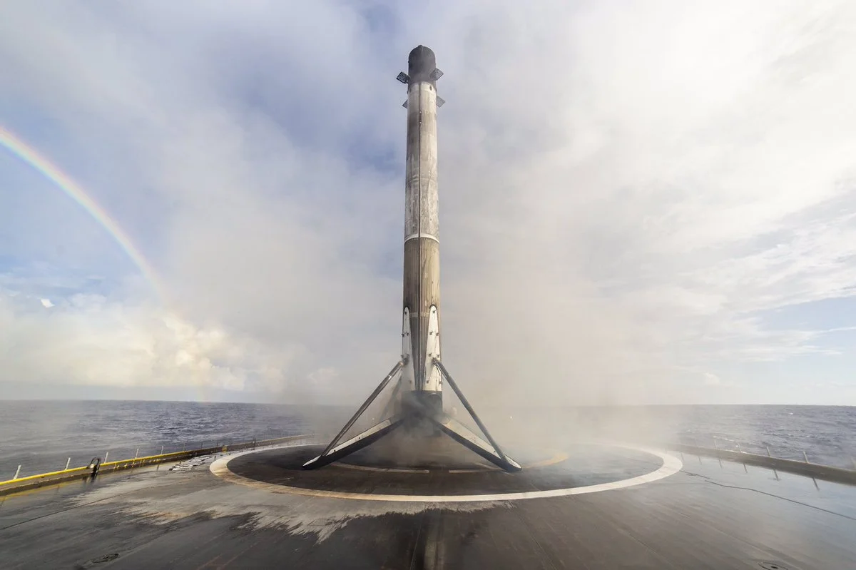 SpaceX's Falcon 9 booster comes down to land earlier in the year