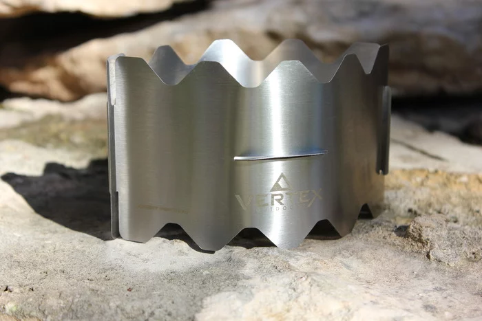 The Vertex Ultralight Backpacking Stove features a curved design that's currently patent pending
