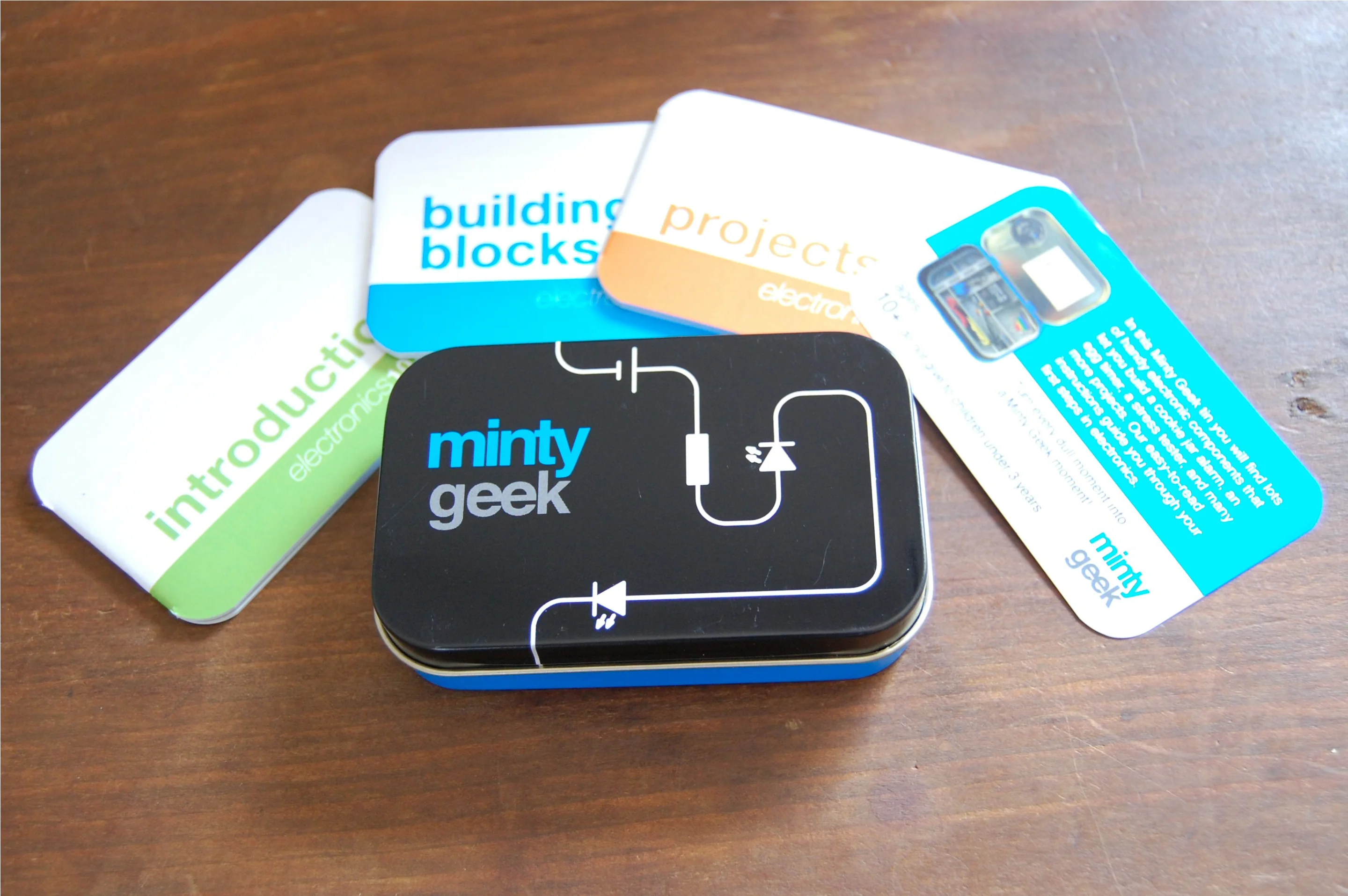 Fresh out of the bag - the Minty Geek tin and instructions
