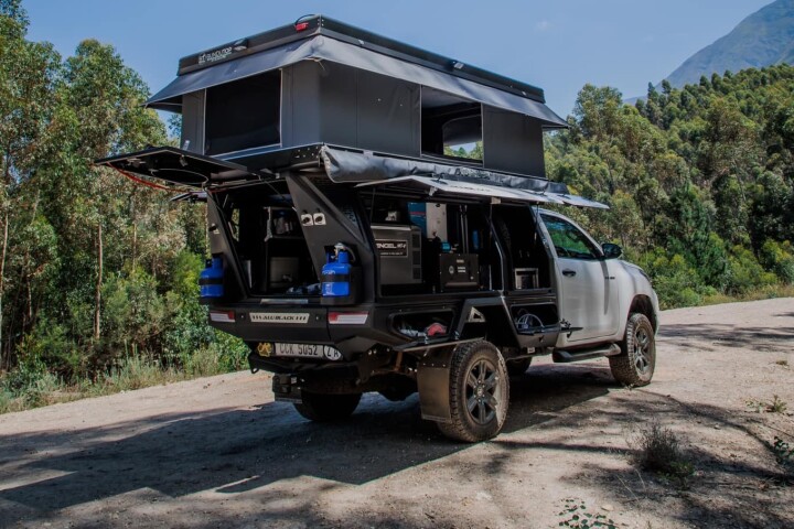 The Alublack Camper is a uniquely modular build that looks to combine the best of the canopy, rooftop tent and pickup camper