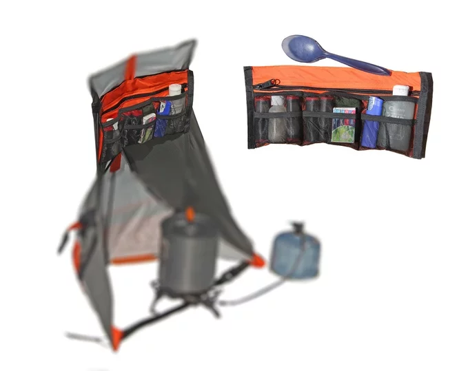 The removable organizer keeps condiments, utensils and other cooking essentials handy